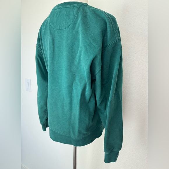 SATURDAYS NYC Bowery International Crew Sweatshirt Green Size Small - Picture 4 of 9